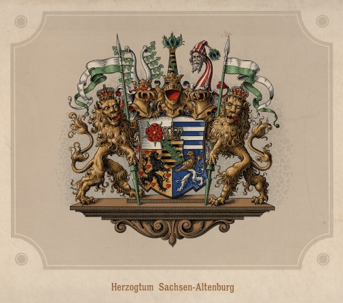 Wappenabbild des Herzogtums Sachsen-Altenburg / Quelle: LATh - StA Altenburg, Bildersammlung, Nr. 4787.